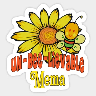 Unbelievable Mema Sunflowers and Bees Sticker